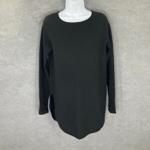 Halogen‎ Sweater Womens XS Black Cashmere Blend Wool Long Sleeve Pullover Tunic
